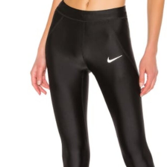 New NIKE Dri-fit Speed 7/8 Running Leggings Black M - Picture 3 of 8